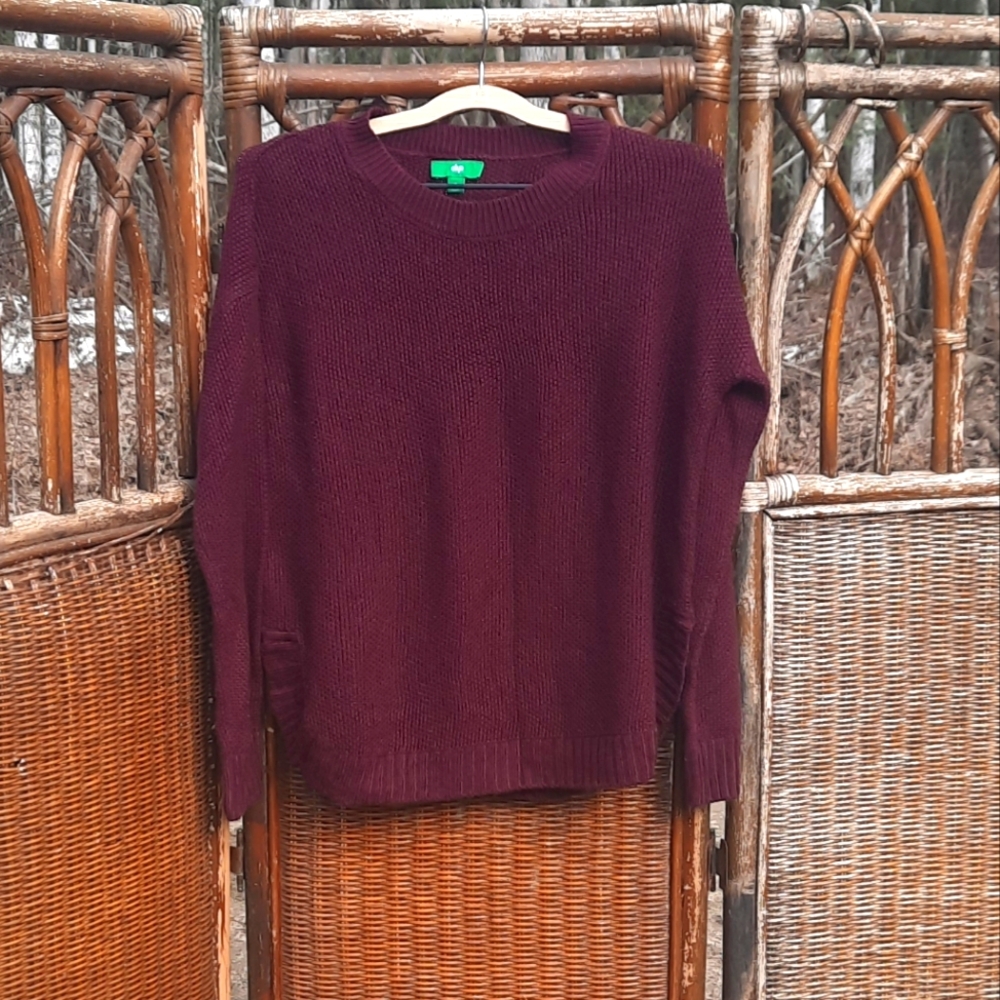 🍀3/15 Burgundy dip Sweater